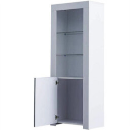 160Cm Cabinet Sideboard Unit Cupboard Display High Gloss Doors Led Lights White - thumbnail 4