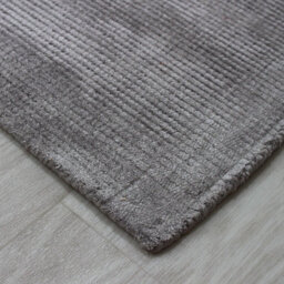Plain Silver Modern Handmade Rug For Dining Room Bedroom & Living Room-100Cm X 150Cm - thumbnail 2