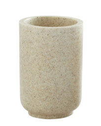 Orsina Natural Stone Effect Tumbler, Polyresin Bathroom Tumbler Cup, Small Water Tumbler, Frosted Tumbler For Decor - thumbnail 1