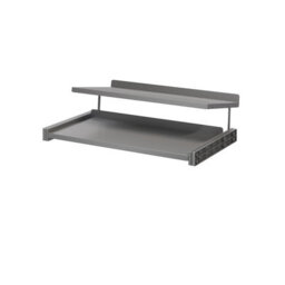 GoodHome Atomia Grey Metallic Effect Full Extension Pull-Out Shoe Rack (W)714mm - thumbnail 1