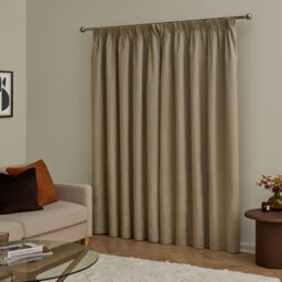 furn. Furn The Ultimate Velvet Blackout Pencil Pleat Curtain Pair, Mocha, (W) 168 X (D) 137Cm - thumbnail 3