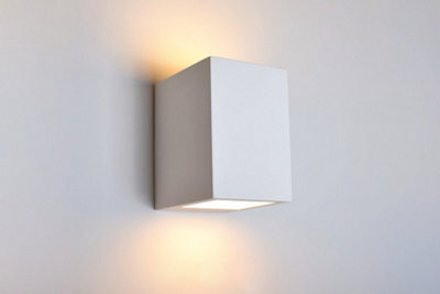 Luminosa Lighting Luminosa Indoor Decorative Paintable Plaster Arta Wall Light Ip20 For 1 X G9 Max 40W White