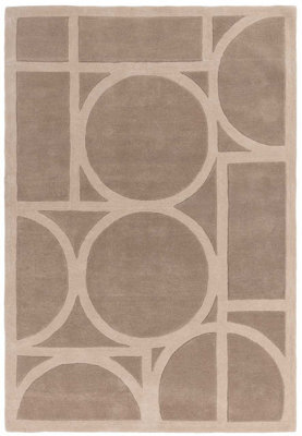 Metro Modern Style Taupe Wool Rug Rug 200X290Cm For The - image 1