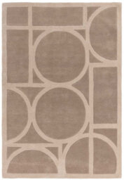 Metro Modern Style Taupe Wool Rug Rug 200X290Cm For The - thumbnail 1