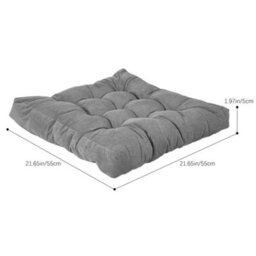 Living And Home Supportive And Comfortable Corduroy Chair Cushion Seat Pad Tatami Cushion Indoor And Outdoor 55Cm W X 55Cm D X 5Cm H Grey - thumbnail 9