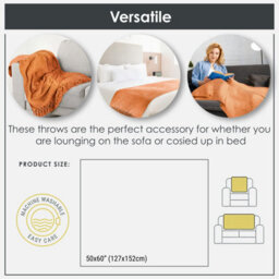 Emma Barclay Darcy Tassel Blanket/throw For Sofa Chair Bed Burnt Orange 150X200Cm - thumbnail 7