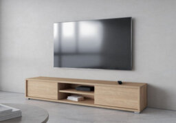 Arte Minimalist Frida 40 Floating Tv Cabinet 1800mm In Light Oak - Sleek Entertainment Centre H320mm D360mm - thumbnail 8