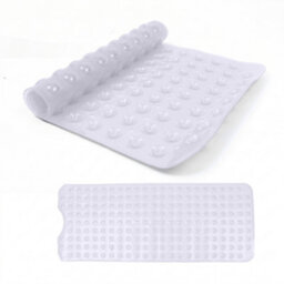 Oxford Homeware Suction Cups Gripper Shower Bath Mat Machine Washable Anti Mould And Mildew Bathroom Mat (Transparent, 38X70Cm) - thumbnail 1