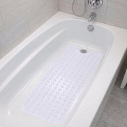 Oxford Homeware Suction Cups Gripper Shower Bath Mat Machine Washable Anti Mould And Mildew Bathroom Mat (Transparent, 38X70Cm) - thumbnail 8