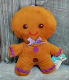 PMS 4 Hanging Gingerbread Men Decorations Plush Teddy Christmas Tree Decoration 20Cm - thumbnail 3