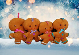 PMS 4 Hanging Gingerbread Men Decorations Plush Teddy Christmas Tree Decoration 20Cm - thumbnail 1