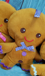 PMS 4 Hanging Gingerbread Men Decorations Plush Teddy Christmas Tree Decoration 20Cm - thumbnail 4