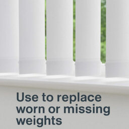 Sisi UK Chainless Vertical Blind Bottom Weights 127mm Pack Of 20 White Uv Resistant Plastic Slat Weights For Window Blind Repair - thumbnail 6