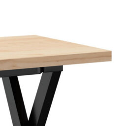 Berkfield Coffee Table X-Frame 110X40X45.5 Cm Solid Wood Pine And Steel - thumbnail 7