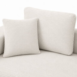 Flex Cream 3 Seater Compressed Sofa Bed Cord Boneless Cloud Couch Foam Pocket Spring - thumbnail 7