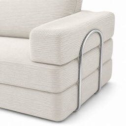Flex Cream 3 Seater Compressed Sofa Bed Cord Boneless Cloud Couch Foam Pocket Spring - thumbnail 6