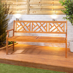 Alfresia 3 Seater Acacia Wood Garden Bench, 161 X 62.5 X 91Cm - thumbnail 6