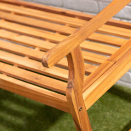 Alfresia 3 Seater Acacia Wood Garden Bench, 161 X 62.5 X 91Cm - thumbnail 3