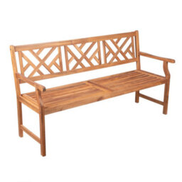Alfresia 3 Seater Acacia Wood Garden Bench, 161 X 62.5 X 91Cm - thumbnail 1