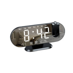 Led Alarm Clock Temperature And Humidity Digital Projection Clock Mirror Electronic Clock - thumbnail 2