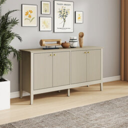 Melody Maison Large Taupe 4 Door Sideboard - Hales Taupe Range