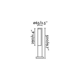 Luminosa Lighting Luminosa Beret Led Outdoor Short Bollard Light Dark Grey Ip54 - thumbnail 2