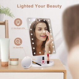 Fascinate Portable Makeup Vanity Mirror With Lights And Detachable 10X Magnification - thumbnail 6
