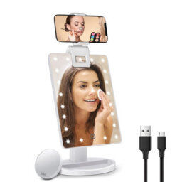 Fascinate Portable Makeup Vanity Mirror With Lights And Detachable 10X Magnification - thumbnail 9