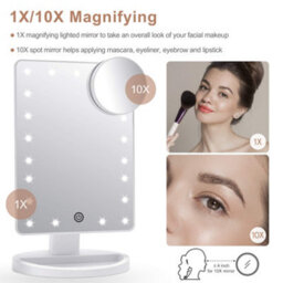 Fascinate Portable Makeup Vanity Mirror With Lights And Detachable 10X Magnification - thumbnail 4
