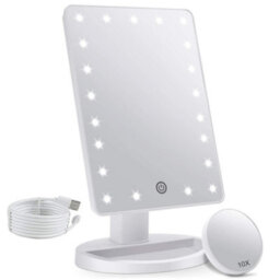 Fascinate Portable Makeup Vanity Mirror With Lights And Detachable 10X Magnification - thumbnail 1