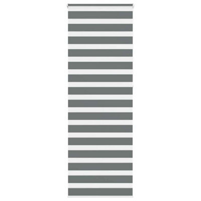 Berkfield Zebra Blind Dark Grey 70X230 Cm Fabric Width 65.9 Cm Polyester - image 1