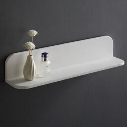 Fino Stone Matt White Stone Bathroom Shelf 1200mm - thumbnail 2