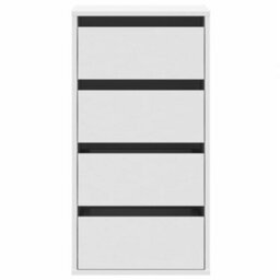 Walplus Corner Chest Of Drawers White 40X41X76 Cm Engineered Wood - thumbnail 4