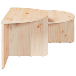 Berkfield Coffee Table 2 Pcs Natural 79 X 39.5 X 40 Cm Solid Pine Wood - thumbnail 9