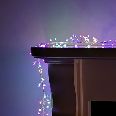 Samuel Alexander 800 Led 5.5M Premier Christmas Indoor Outdoor Wire Cluster Lights With Timer In Multicoloured - image 1