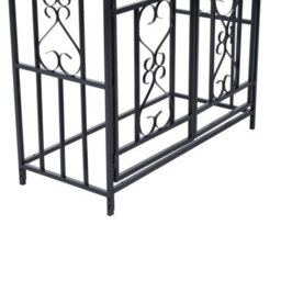 Gr8 Garden Metal Garden Gate Wedding Rose Arch Pergola Archway Climbing Plant Trellis Black - thumbnail 4