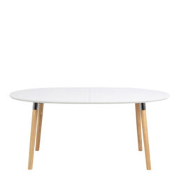 Furniture To Go Belina Oval Dining Table In White & Oak - thumbnail 2
