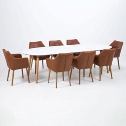Furniture To Go Belina Oval Dining Table In White & Oak - thumbnail 5