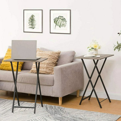 Tables Side Table 2 Set End Table Tv Trays Snack Occasional Tables - image 1
