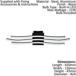 Modern Black Pendant Ceiling Light With White Shade And 21W Led Bulb Included - thumbnail 2