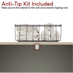 Lassic Bath Vida Priano Grey 1 Door 1 Drawer Freestanding Bathroom Cabinet - thumbnail 8
