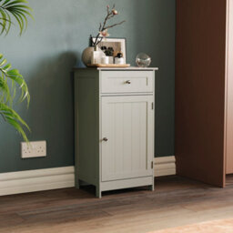 Lassic Bath Vida Priano Grey 1 Door 1 Drawer Freestanding Bathroom Cabinet - thumbnail 5
