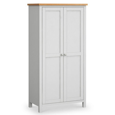 Farro Grey Kitchen Larder Cabinet With Wine Rack - By Roseland Furniture - image 1