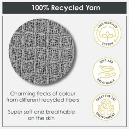 "Emma Barclay Honeycomb Throw Over Blanket 70"" X 100"" Silver" - thumbnail 3