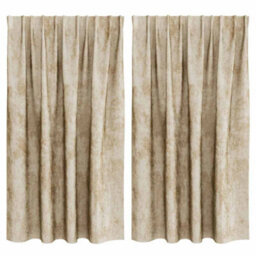 Berkfield Classic Curtain With Curtains 2 Pcs Cream 140 X 140 Cm Velvet