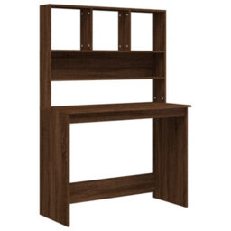 Berkfield Durable Desk With Shelves Brown Oak 102X45X148 Cm Engineered Wood