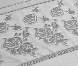 Homes & Linen Amara Floral Embroidered Silver Duvet Cover Set Soft Polyester Bedding With Pillowcases - thumbnail 2