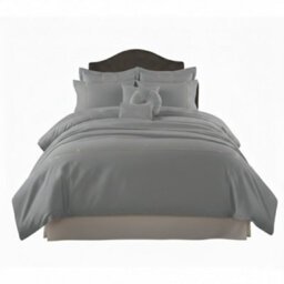 Luxury Embroidered Duvet Cover Set Bedding With Matching Accessories Silver - thumbnail 2
