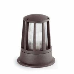 Luminosa Lighting Luminosa Surat 1 Light Outdoor Pedestal Light Dark Grey Ip54, E27 - thumbnail 1