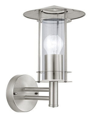 Stylish Ip44 Outdoor Wall Light With Stainless Steel And Glass Shade - image 1